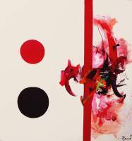 Red Scarlet - Acrylic On Canvas Paintings - By Robert Kevin, Abstract Painting Artist