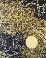 Pops Art 3 - Black And Gold Shimmer - Acrylic On Canvas