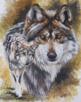 Beautiful Breeds - Wildlife - Callidity - Watercolor Enhanced Colored Pe