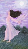 Moonstruck - Watercolor Paintings - By Heidi Black, Impressionistic Painting Artist