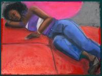 Reclining - Pastel Drawings - By Heidi Black, Realistic Portrayal Drawing Artist