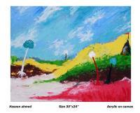 Landscape - Acrylic On Canvas Paintings - By Haseen Ahmed, Abstarect Painting Artist