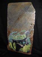 Slate - Snapper Turtle - Acrylic Painting