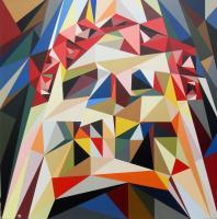 Triangle Painting - Deadhead - Acrylic Painting