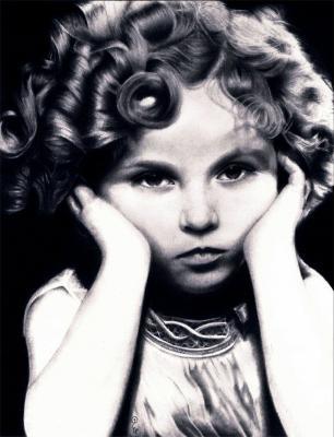 Pencil Drawings Of Famous Peop - Shirley Temple Pencil Drawing - Pencil  Paper