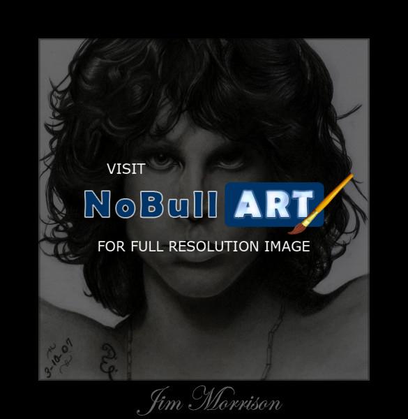 Pencil Drawings Of Famous Peop - Jim Morrison Pencil Drawing - Pencil  Paper