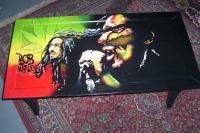 Bob Marley Table - Acrylic Paintings - By Greg Bucher, Portraitsrealistic Painting Artist