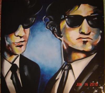 Portrait - Jake  Elwood - Acrylic