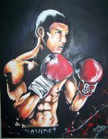 The Boxer - Acrylic Paintings - By Greg Bucher, Portraitsrealistic Painting Artist