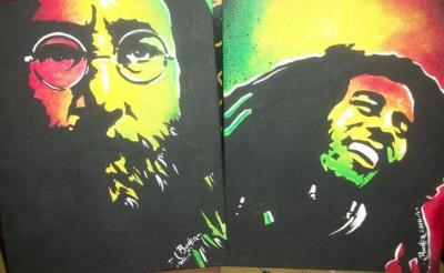 Portrait - Mini Bob And John - Acrylic