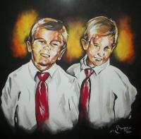 The Kids - Acrylic Paintings - By Greg Bucher, Portraitsrealistic Painting Artist