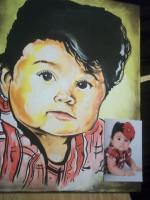 A Baby - Acrylic Paintings - By Greg Bucher, Portraitsrealistic Painting Artist