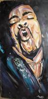 Jimi Playing - Acrylic Paintings - By Greg Bucher, Portraitsrealistic Painting Artist