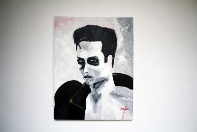 Skin As A Drug - Travolta - Acrylic And Ouil On Canvas