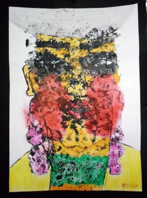 Dzhachkov - Peggy Guggenheims Portrait - Acrylic