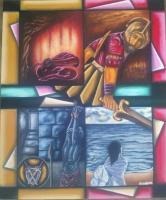 Life Of A Warrior - Acrylic On Canvas Paintings - By Sandeep Salame, Subjective Art Painting Artist