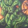 Cubism Untitled - Acrylic On Canvas Paintings - By Sandeep Salame, Cubism Painting Artist