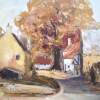 The Village - Oil On Canvasboard Paintings - By Lanny Roff, Impressionism Painting Artist
