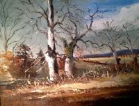 Dying Elms - Oils Paintings - By Lanny Roff, Impressionism Painting Artist