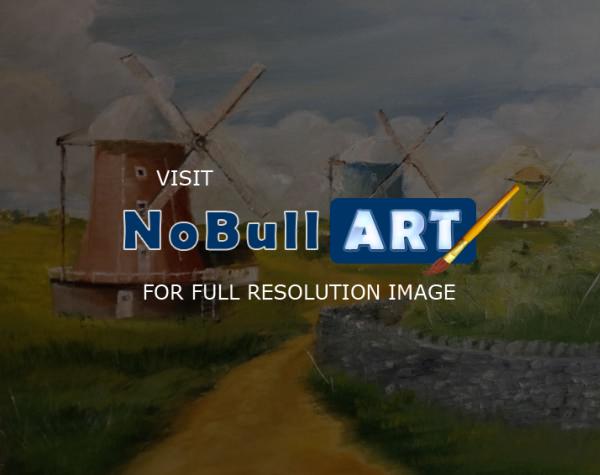 Landscape - Windmills - Oils