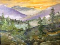 Landscape - Smokey Mountain Sunset - Oils
