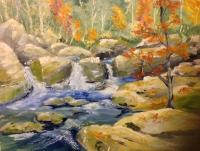Mountain Stream - Oils Paintings - By Lanny Roff, Impressionism Painting Artist