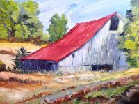 Landscape - Red Tin Roof - Oils