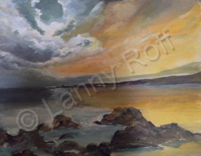 Seascape - Sunset Seascape - Acrylics