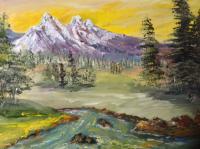 Purple Mountains Majesty - Oils Paintings - By Lanny Roff, Impressionism Painting Artist