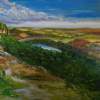 North Yorkshire Moors From The Clifftop - Acrylics Paintings - By Lanny Roff, Impressionism Painting Artist