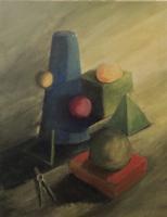 Solid Geometry - Acrylics Paintings - By Lanny Roff, Impressionism Painting Artist