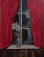 Daisies By Moonlight - Acrylics Paintings - By Lanny Roff, Impressionism Painting Artist