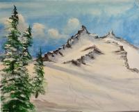 California Alps - Acrylics Paintings - By Lanny Roff, Impressionism Painting Artist