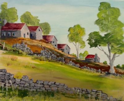 Landscape - Broken Dry Stone Walls - Acrylics