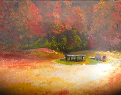 Landscape - Picnic - Acrylics