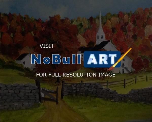 Landscape - New England Autumn - Acrylics