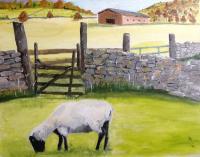 Landscape - 19 Sheep - Acrylics