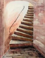 Still Life - Old Stone Stairs - Acrylics