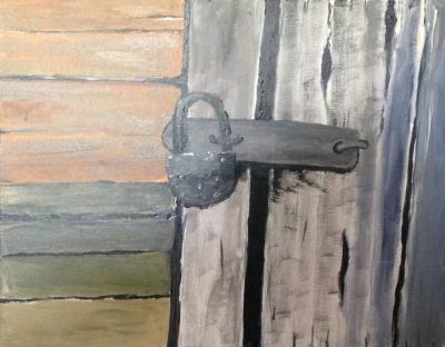 Still Life - Just A Lock - Acrylics