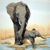 Gentle Mother - Acrylic On Canvas Board Paintings - By Marilyn Hull, Realism Painting Artist