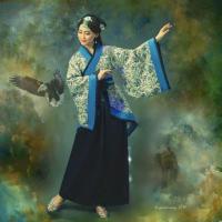 Eagledance Lady Ying Of Huangshan  2019 - Mixed Paintings - By Kiddolucaslee Malaysia, Realism Painting Artist