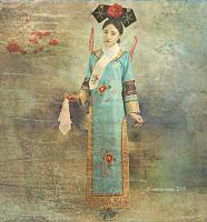 Mu Na Li Sha - Qins Great Concubine - Mixed Paintings - By Kiddolucaslee Malaysia, Realism Painting Artist