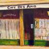 Cafe Des Amis II - Acrylic On Canvas Paintings - By Peter Hobden, Impressionist Painting Artist