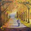 Promenades - Acrylic On Canvas Paintings - By Peter Hobden, Impressionist Painting Artist