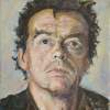 Self Portrait - Looking Up - Oil On Canvas Panel Paintings - By Peter Hobden, Impressionist Painting Artist