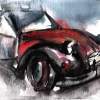 Old Car - Watercolor Paintings - By Nikola Ojdanic, Realistic Painting Artist