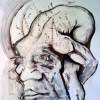 Head - Mixed Media Paintings - By Nikola Ojdanic, Abstract Painting Artist