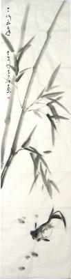 Chinese Brush Painting - Romance With Bamboo 1 - Chinese Ink On Rice Paper