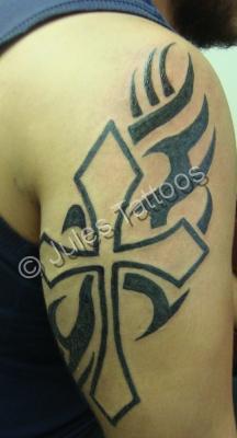 Tattoos - Tribal Cross - Tattoos