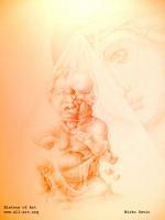Stillnes-Maddona And Child - Pencilpaper Drawings - By Mirko Sevic, Surrealism Drawing Artist